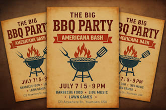 design a creative and unique flyer, poster, and invitation card