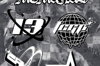 create eye catching y2k style design for you brand