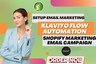 setup email marketing klaviyo flow automation shopify marketing email campaign