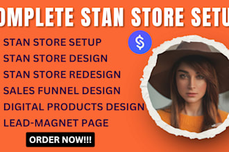 build stan store with digital products, stan store sales funnel design beacon ai
