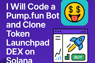 code pump fun bot, clone pump fun token launchpad dex on solana