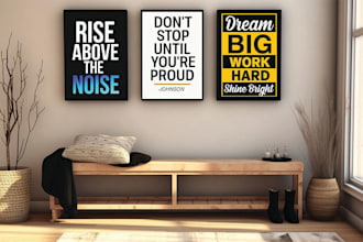 create unique typography posters and inspirational wall art