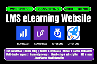 build a mobile friendly wordpress lms elearning website