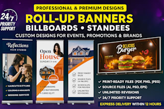 design roll up banner retractable banner, billboard and signage design yard sign