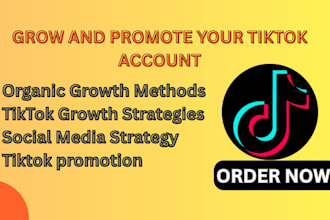 grow and promote  your tiktok account organically
