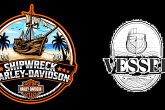 do awesome fishing  marine boat, yacht, charter logo