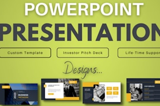 do realistic powerpoint presentation and animation pitch deck template slide