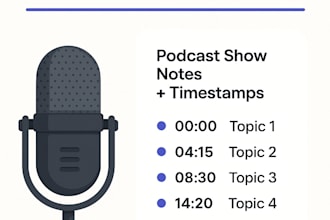 create podcast show notes with timestamps for your episodes