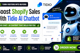 setup tidio live chat and ai chatbot to boost shopify sales