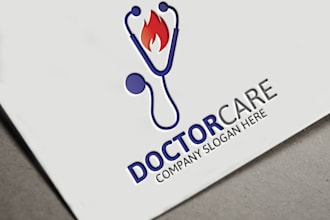 custom doctor logo design clean, trustworthy and  professional branding