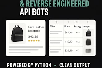 build custom web scraping and data parsing bots