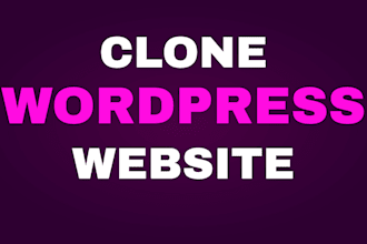 duplicate, redesign, copy clone website, design wordpress website with elementor