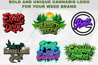 design bold and unique cannabis logo for your weed brand