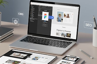 design or fix your framer webflow website, figma to framer, cms and SEO