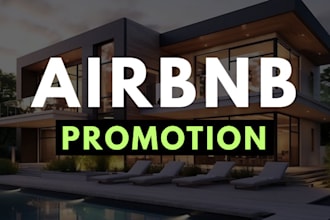 promote airbnb booking, vrbo listing with advance marketing and optimization