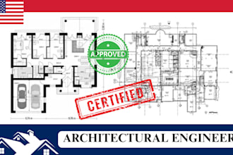 do architectural drawing for shipping container, pe stamp tx, ca, il, nc