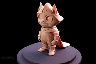 do 3d cartoon model, sci fi tabletop miniature, 3d printing figures for stl file