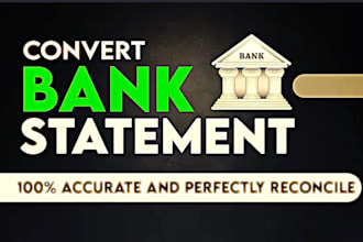 do bank statement conversion to editable data entr