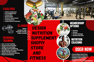 design nutrition supplement shopify store fitness heaith and supplement