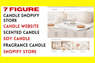 build candle website candle shopify store scented candle dropshipping website