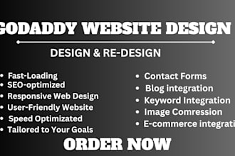 design a user friendly responsive godaddy website