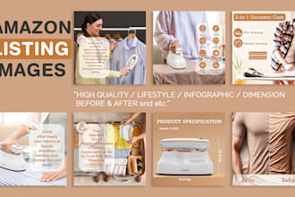 design amazon listing images infographic and product listing image