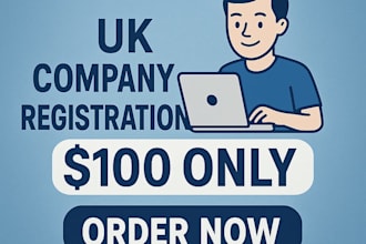 register your UK ltd company and help you open UK bank
