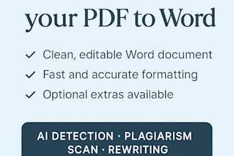convert your PDF to word or clean up formatting