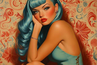 draw a pin up girl and pin up girl