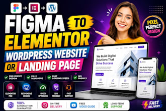 convert figma design to wordpress elementor website