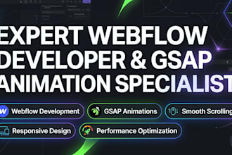 create stunning webflow websites with gsap animations