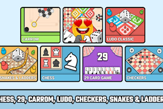develop unity multiplayer board game ludo, carrom, chess, dragon tiger, billiard