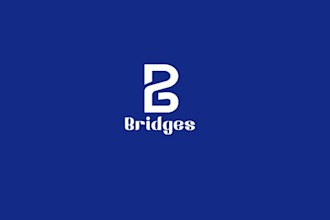 design a strong and symbolic bridge logo for your brand or business