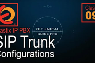 configure IP pbx ,sip trunking and extensions