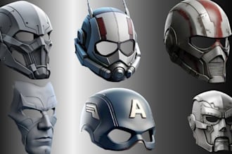 custom 3d mask cosplay 3d helmet stl file 3d armor weapon for 3d printing