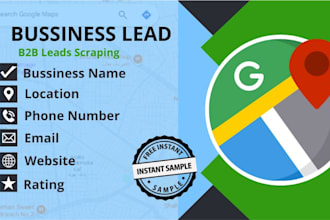 scrape google map, lead generation, b2b lead, business email with data scraper