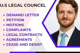 draft legal contract,lawsuit,petition,complaint,motion,demand letter