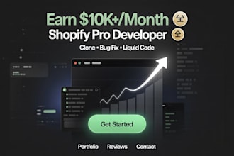 design , develop custom shopify website, liquid coding, bug fix, shopify clone