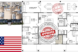review, draw and stamp new mexico wyoming architectural floor plan house plans