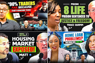 design eye catching podcast youtube thumbnails for high CTR