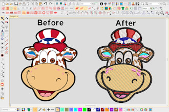 digitize 1 to 5 logo or artwork into a machine embroidery