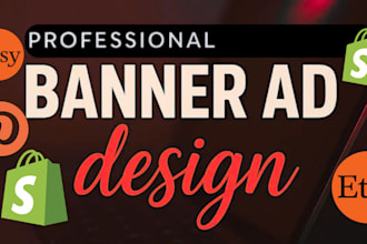 design etsy banner, etsy logo,shopify ads, web banner, and etsy SEO branding kit