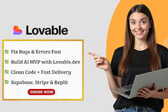 build, fix, or improve your lovable dev ai web app, saas mvp or website project