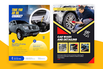 car service and price list flyer for car wash flyer design rental flyer design