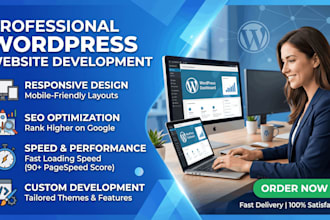 custom wordpress website development design setup customization