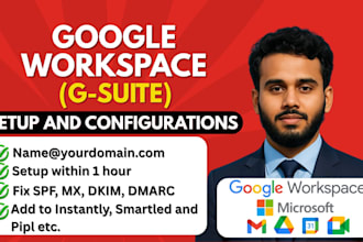google workspace and ms 365 account setup with full support