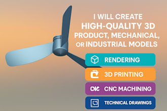 create 3d models,stl,igs,dwg,dxf,step, and technical drwaing