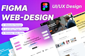 do figma landing page design, figma website design, website mockup