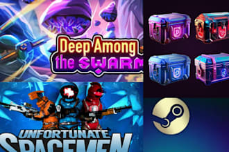 design 2d steam capsule game banner steam header cover art game logo game assets