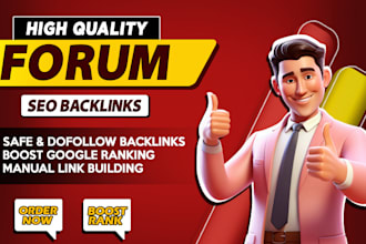 manually high authority dofollow forum posting SEO backlinks